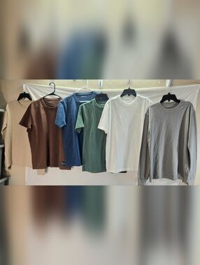 Lot of 6 American Giant Men's Small 4 Short Sleeve & 2 Long Sleeve Shirts NWOT